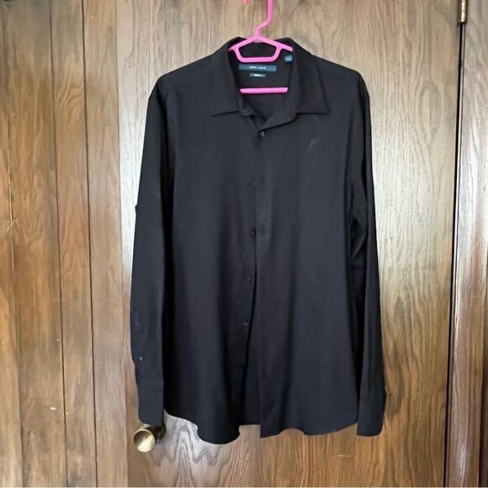 Perry Ellis Black Polyester Long Sleeve Shirt